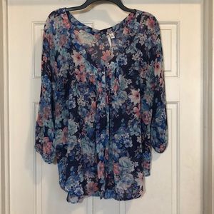 Lauren Conrad for Kohl’s Floral Blouse Size XL